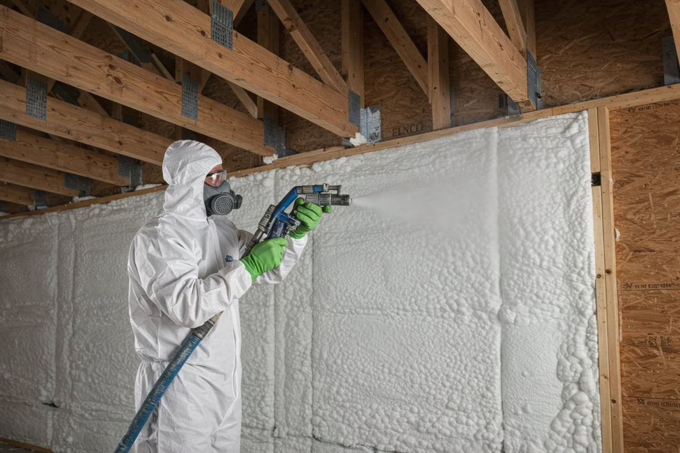 Spray foam insulation